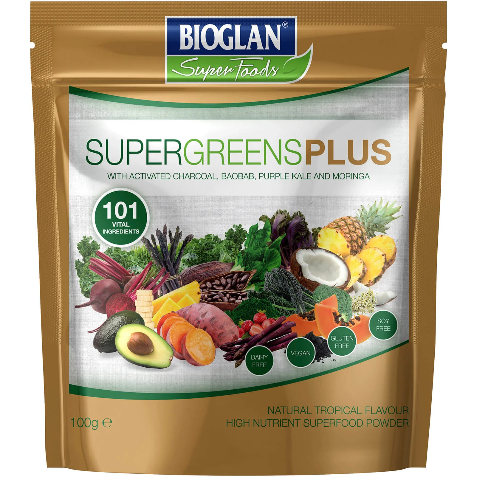 Bioglan Supergreens Plus - 100g Image 1