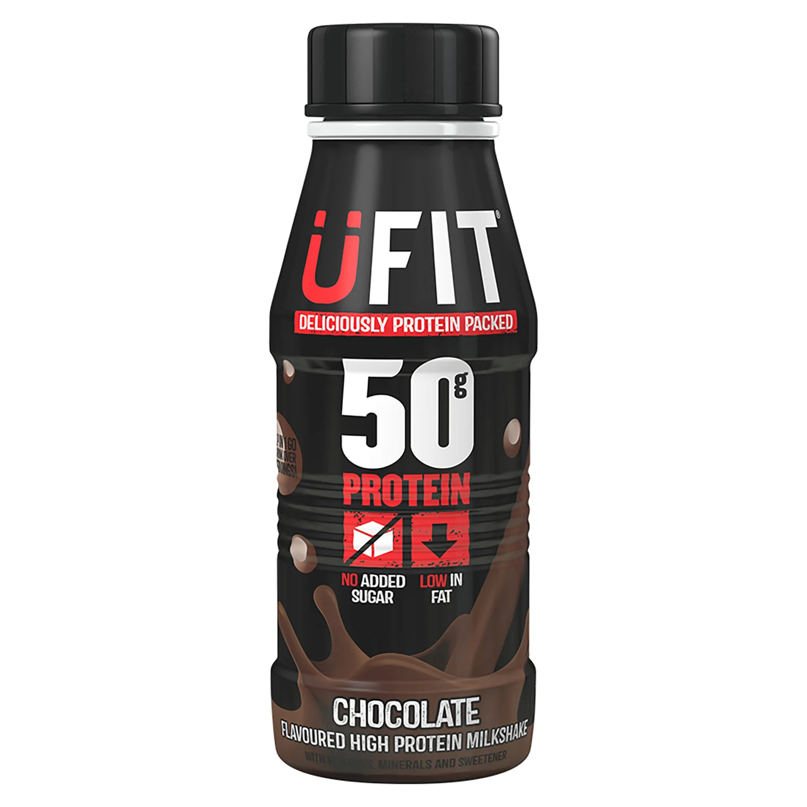 UFIT High Protein Milkshake - 6 x 500ml - 6 x 500ml - Chocolate Image 1
