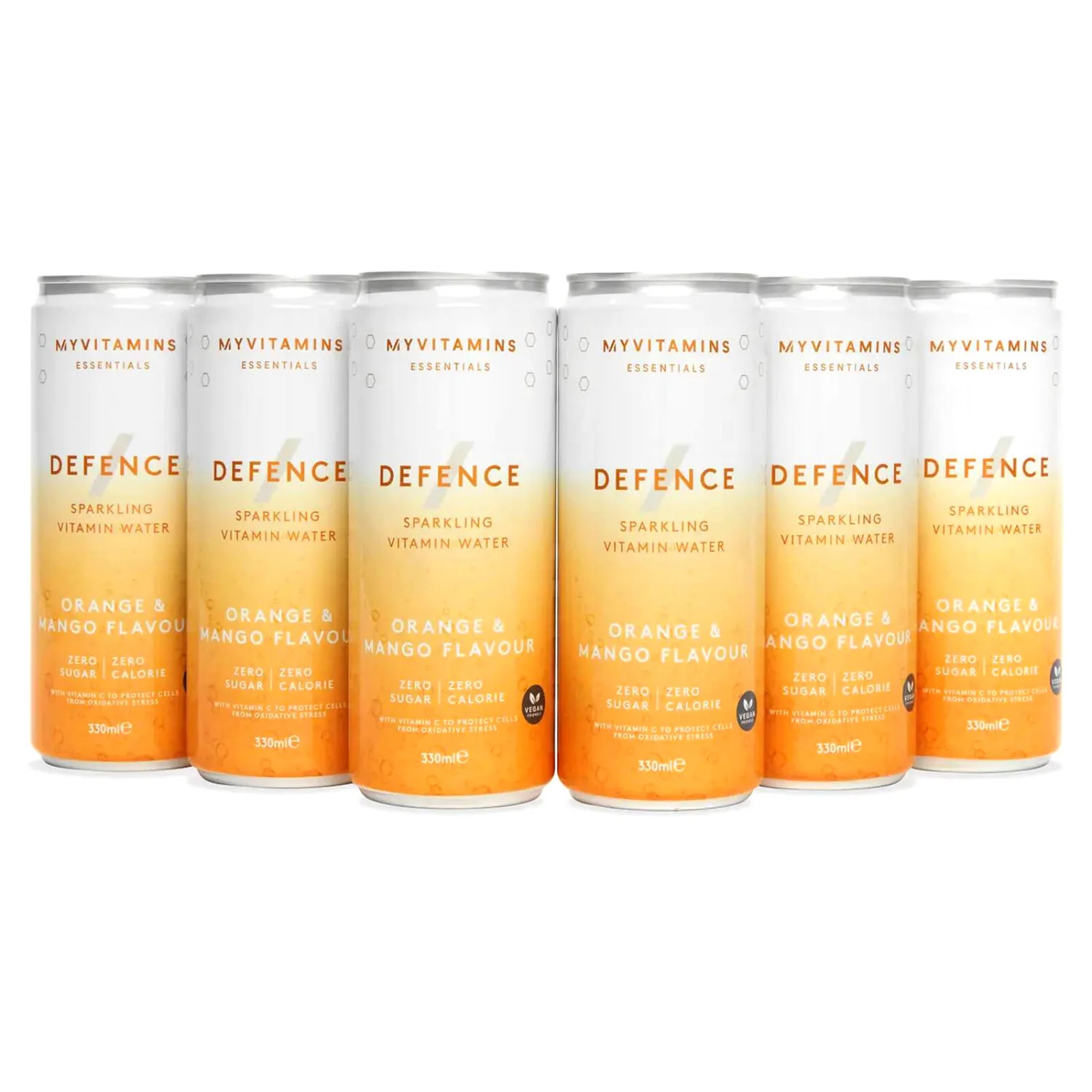 Defence Sparkling Vitamin Water (6 Pack) - Orange and Mango Image 1