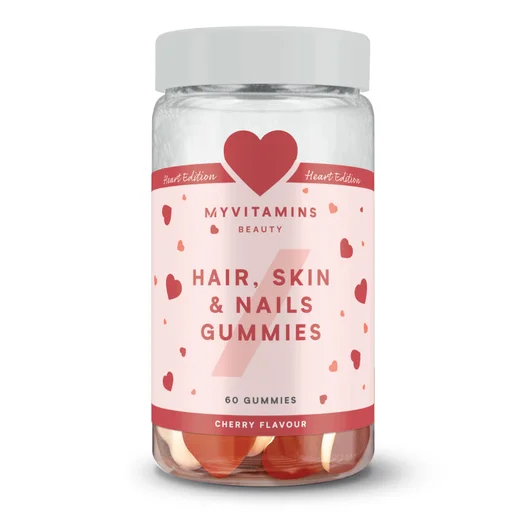 Hair, Skin and Nails Gummies - 60 Gummies - 30servings - Cherry